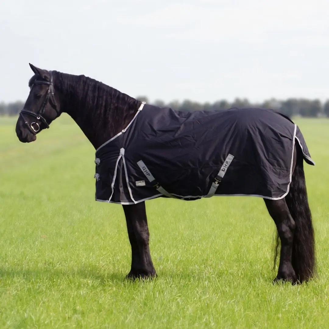 QHP Turnout XL Deken 300g - Zwart 135