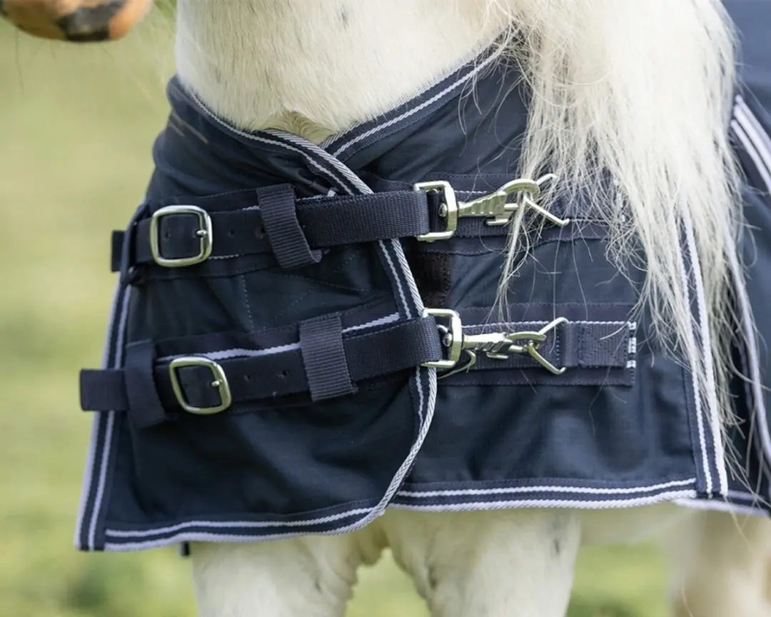 QHP Turnout RegenDecken 110cm Donkerblauw