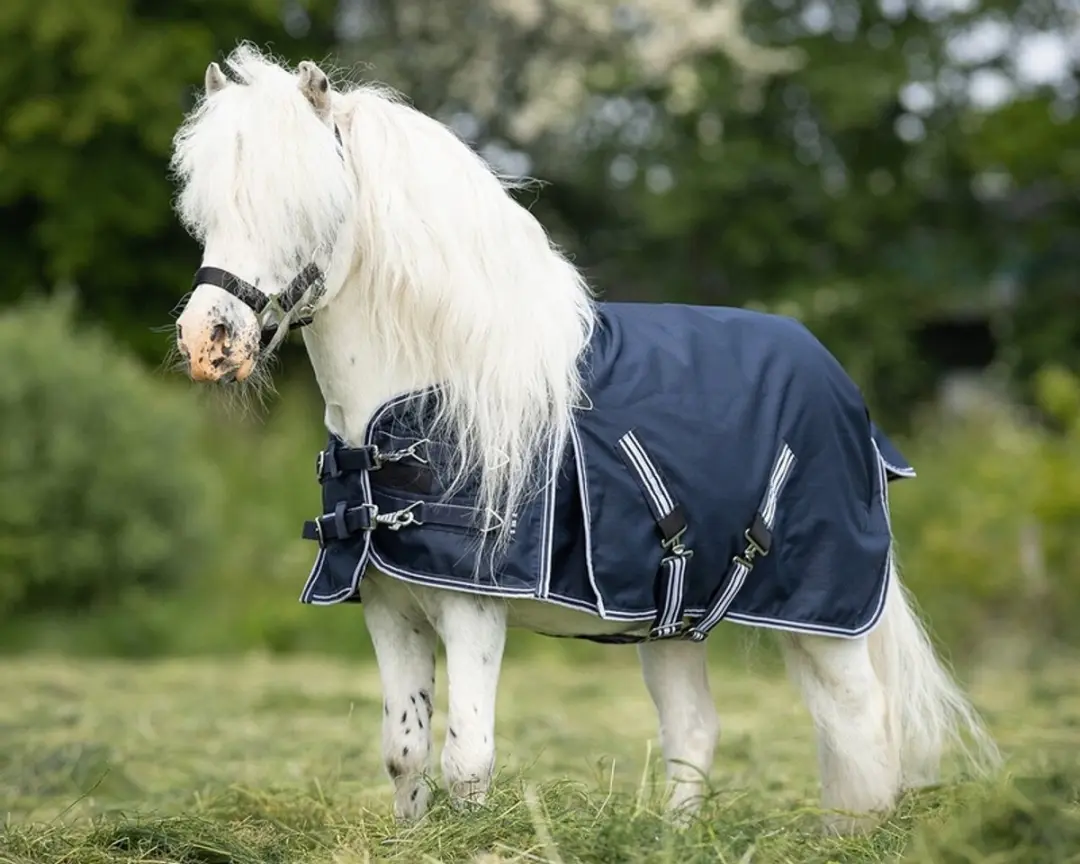 QHP Turnout RegenDecken 110cm Donkerblauw