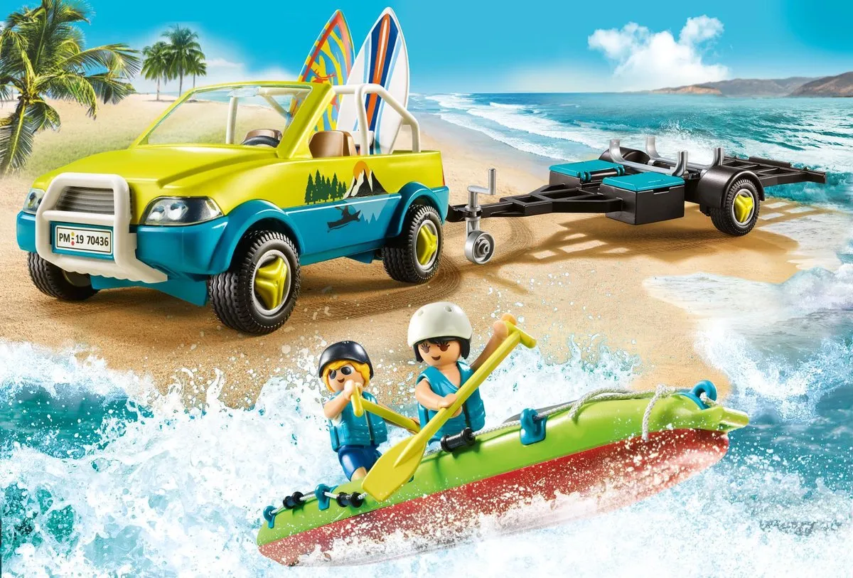 Playmobil Family Fun Strandwagen met Kano's 70436 - Multicolor - afbeelding 6 van 6