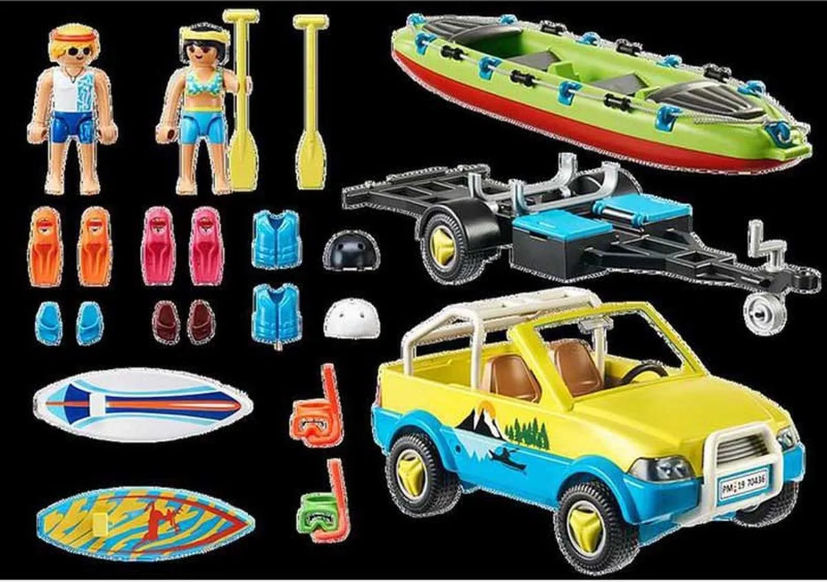 Playmobil Family Fun Strandwagen met Kano's 70436 - Multicolor