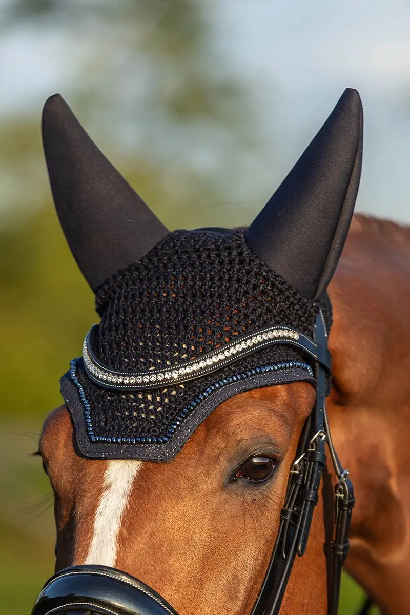 Horsegear Oornetje HGG Glittery Soundless Cob - Donkerblauw