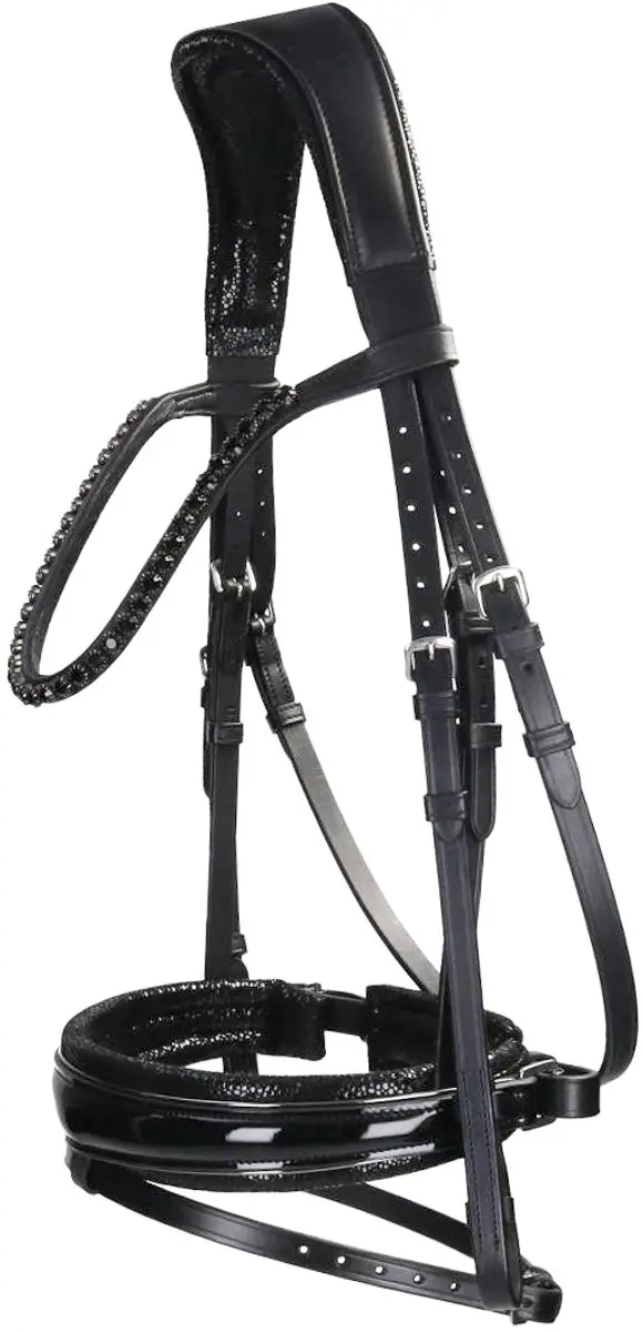 Horsegear Hoofdstel Hgle Noir Pony - Zwart