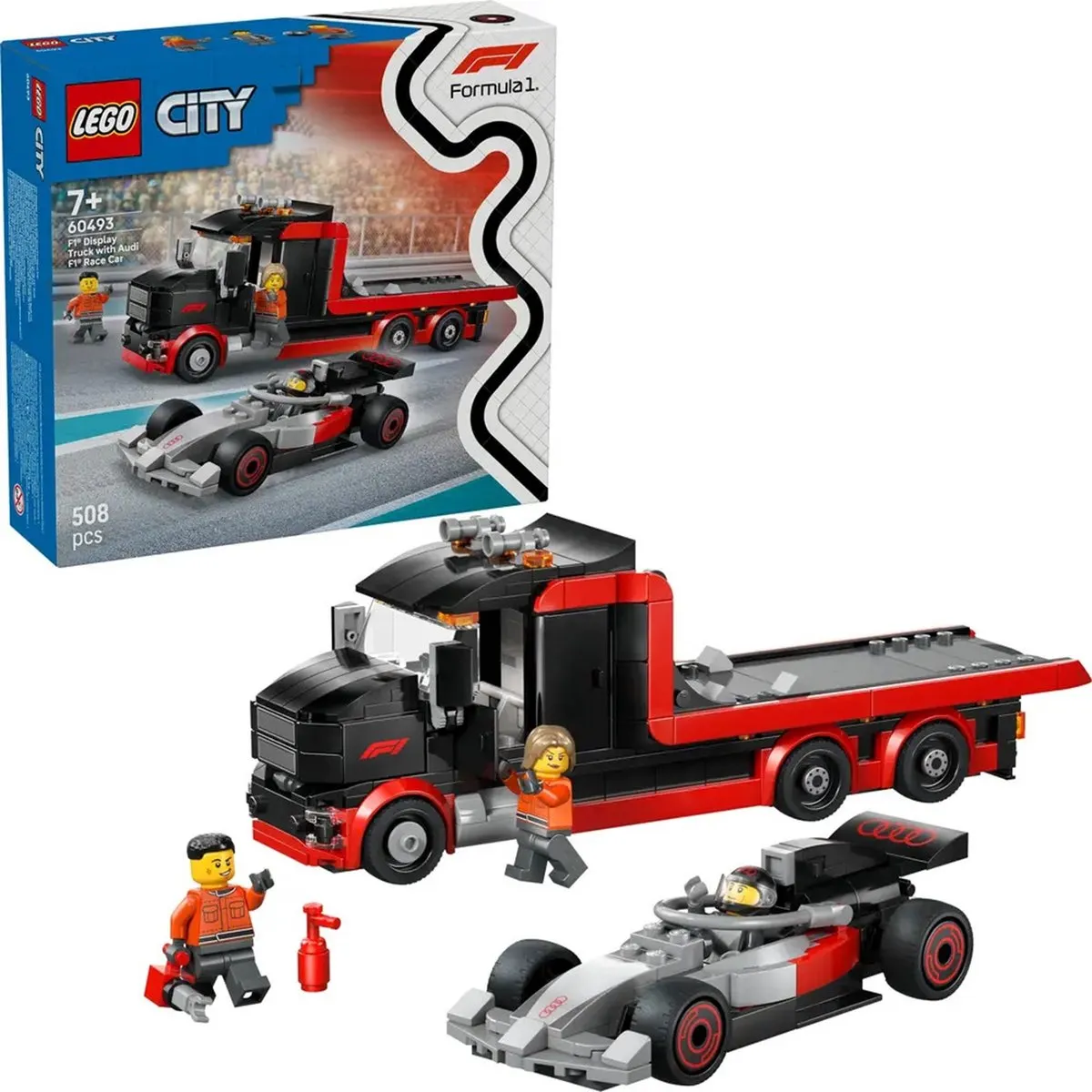 LEGO City F1 Displaytruck met Audi F1 Racewagen 60493 - 508 Stukken