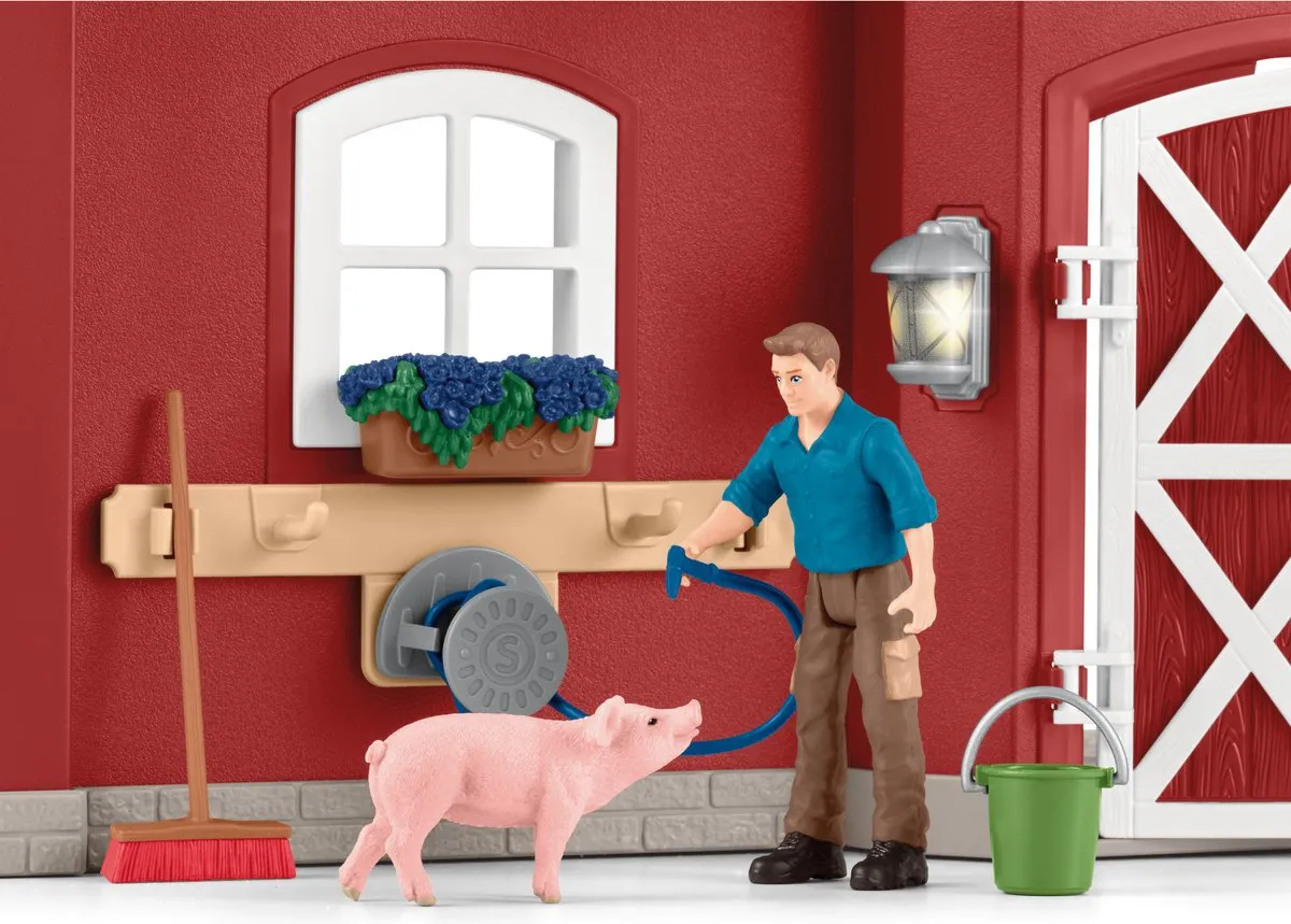 Schleich Farm World Grote Stal 42606 - Rood