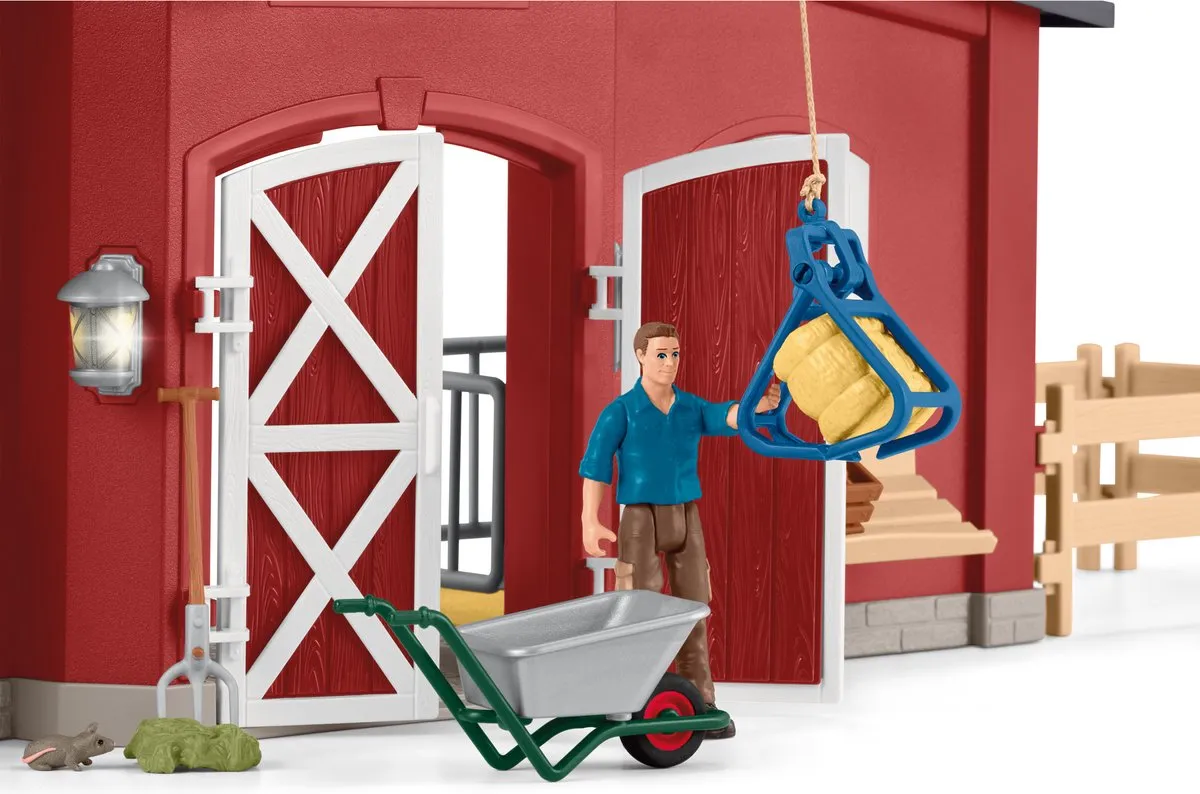 Schleich Farm World Grote Stal 42606 - Rood