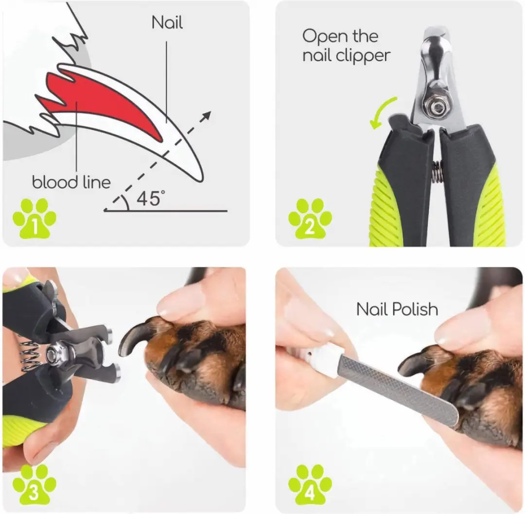 Nobleza Nagelschaar Hond & Kat - Zwart/ Groen