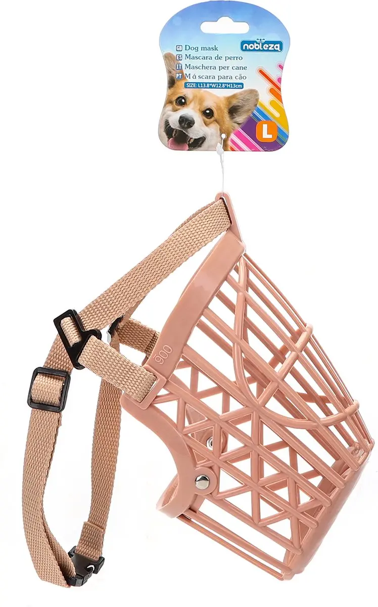 Nobleza Muilkorf Hond Maat L - Beige