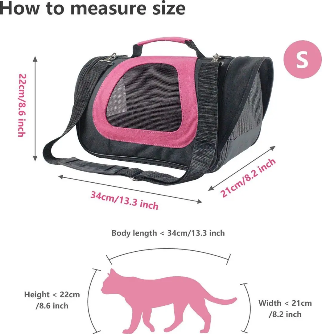 Nobleza Draagtas Kat & Kleine Hond - Roze