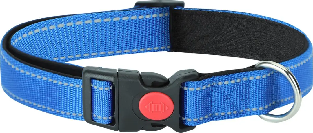 Nobleza Hondenhalsband Reflecterend 35-50cm Blauw - Maat M