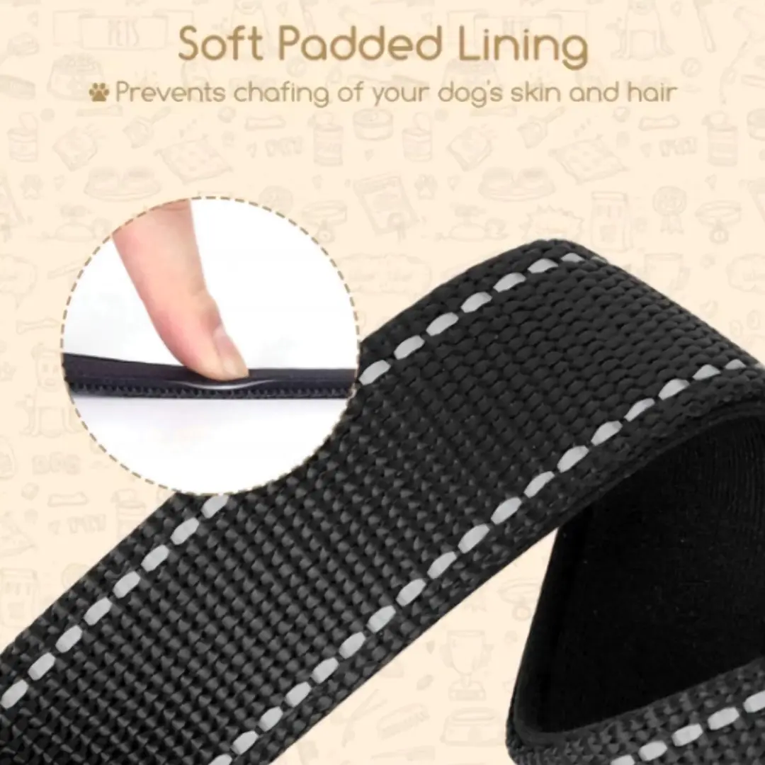 Nobleza Hondenhalsband 40-60cm - Maat L - Zwart