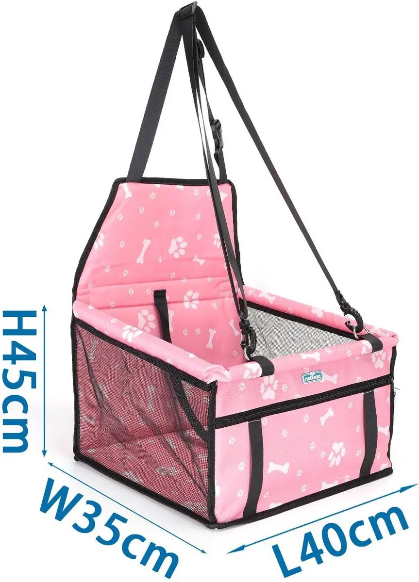 Nobleza Hondenautostoel Roze M