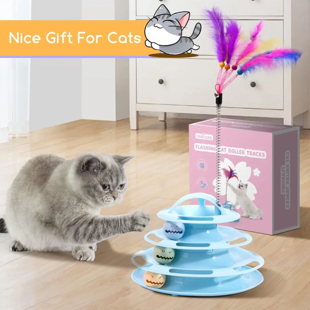 Nobleza Kattenspeelgoed Ballentoren - Blauw