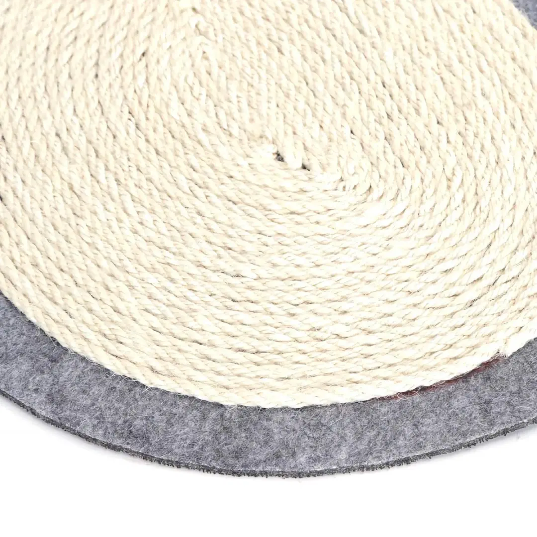 Nobleza Krabmat Kat met Speelbal - 37x35cm - Grijs/Beige