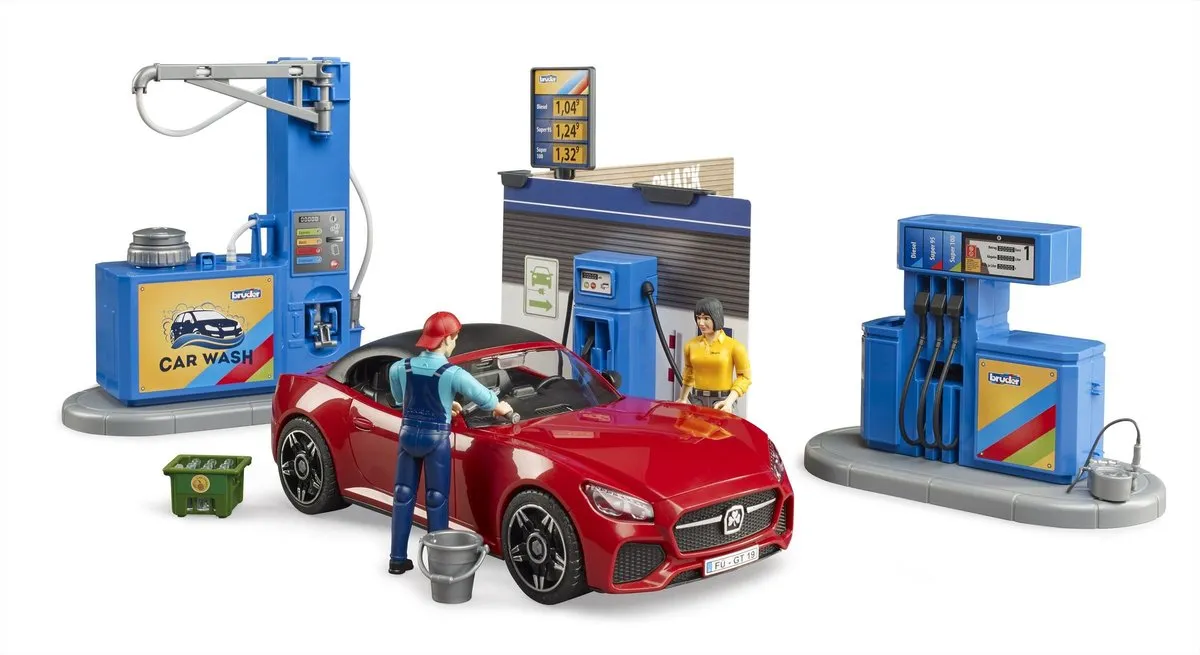 Bruder 62111 Tankstation Blauw
