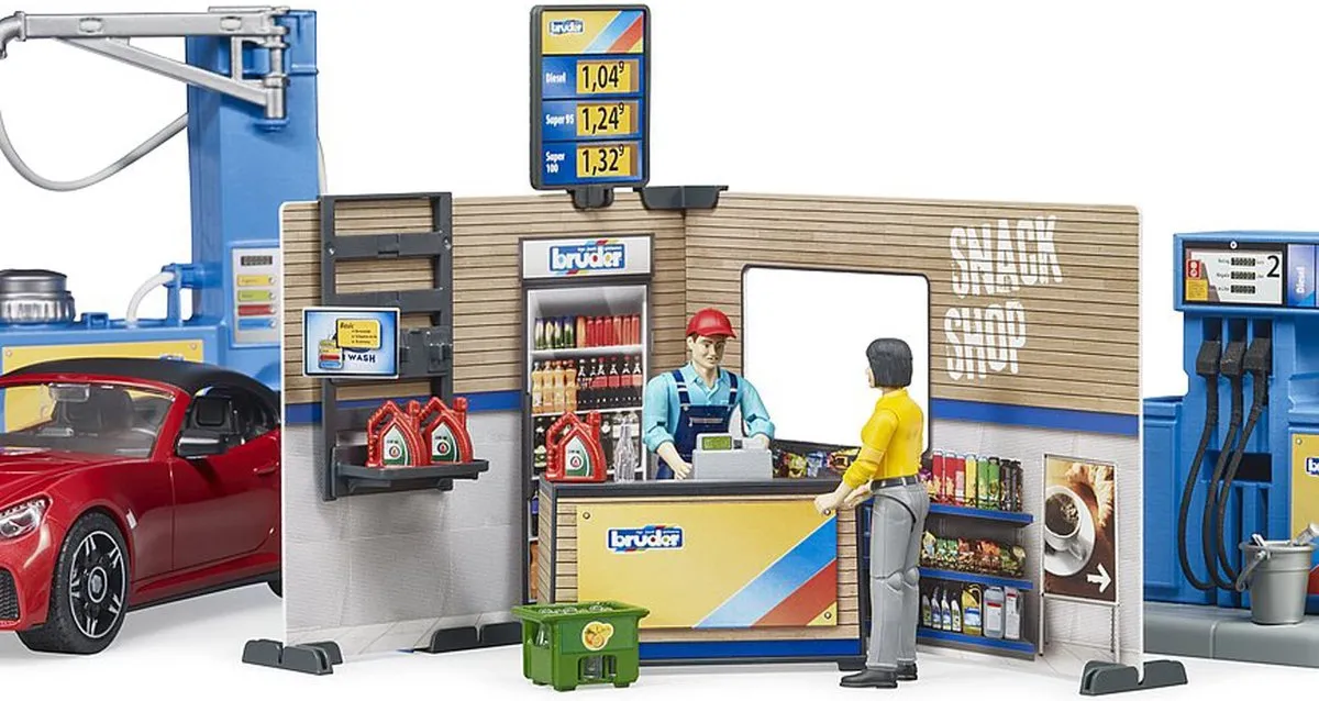 Bruder 62111 Tankstation Blauw