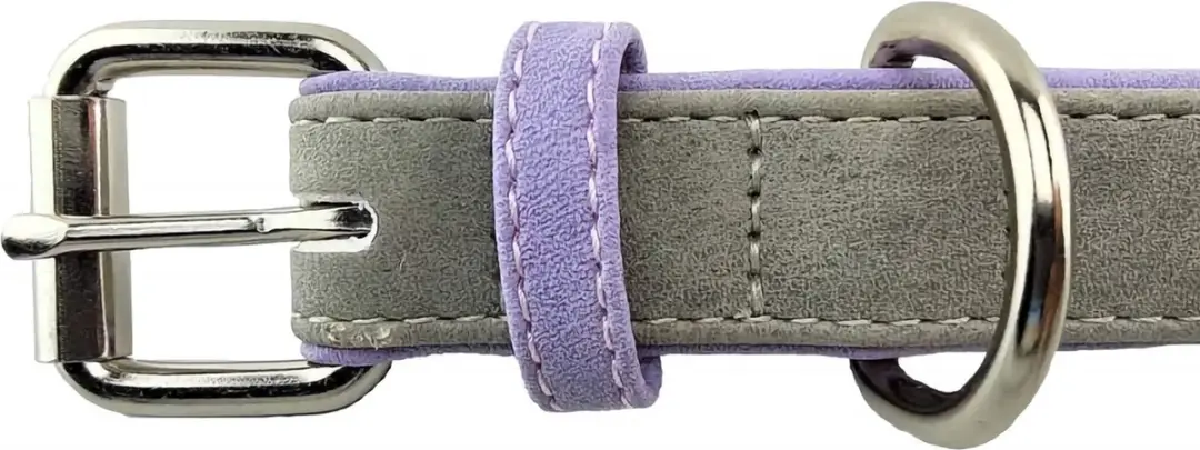 Nobleza Hondenhalsband L - Kunstleer 2,5cm - Groen/Bruin