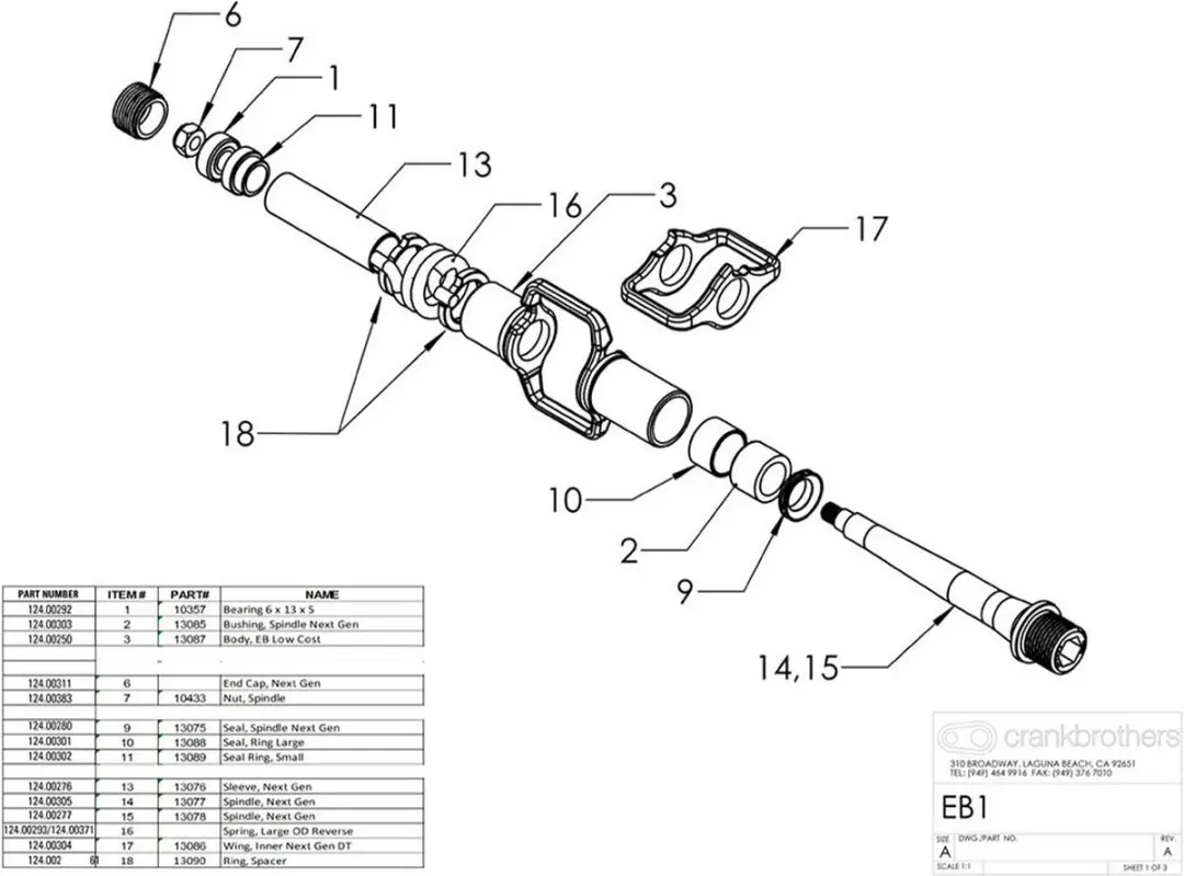 Crankbrothers Eggbeater 1 MTB Pedalen - Grijs/Zwart