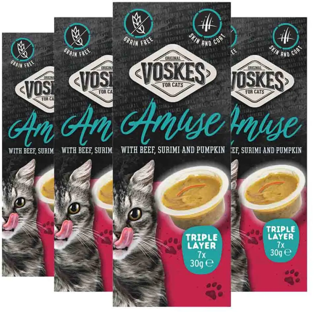 Voskes Kattensnack Triple Layer Rund-Sumiri-Pompoen - 20 Stuks