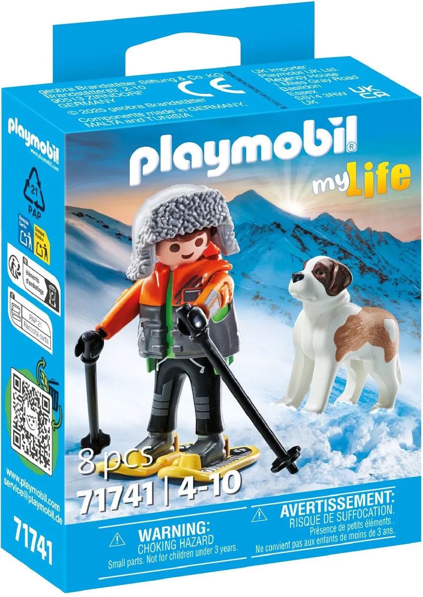 Playmobil My Life Wandelaar met Sint Bernard 71741 - Multicolor - afbeelding 6 van 6