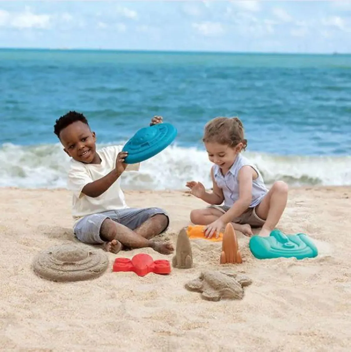 Hape Ruimte Verkenner Zandschip Set E4100K - Multicolor