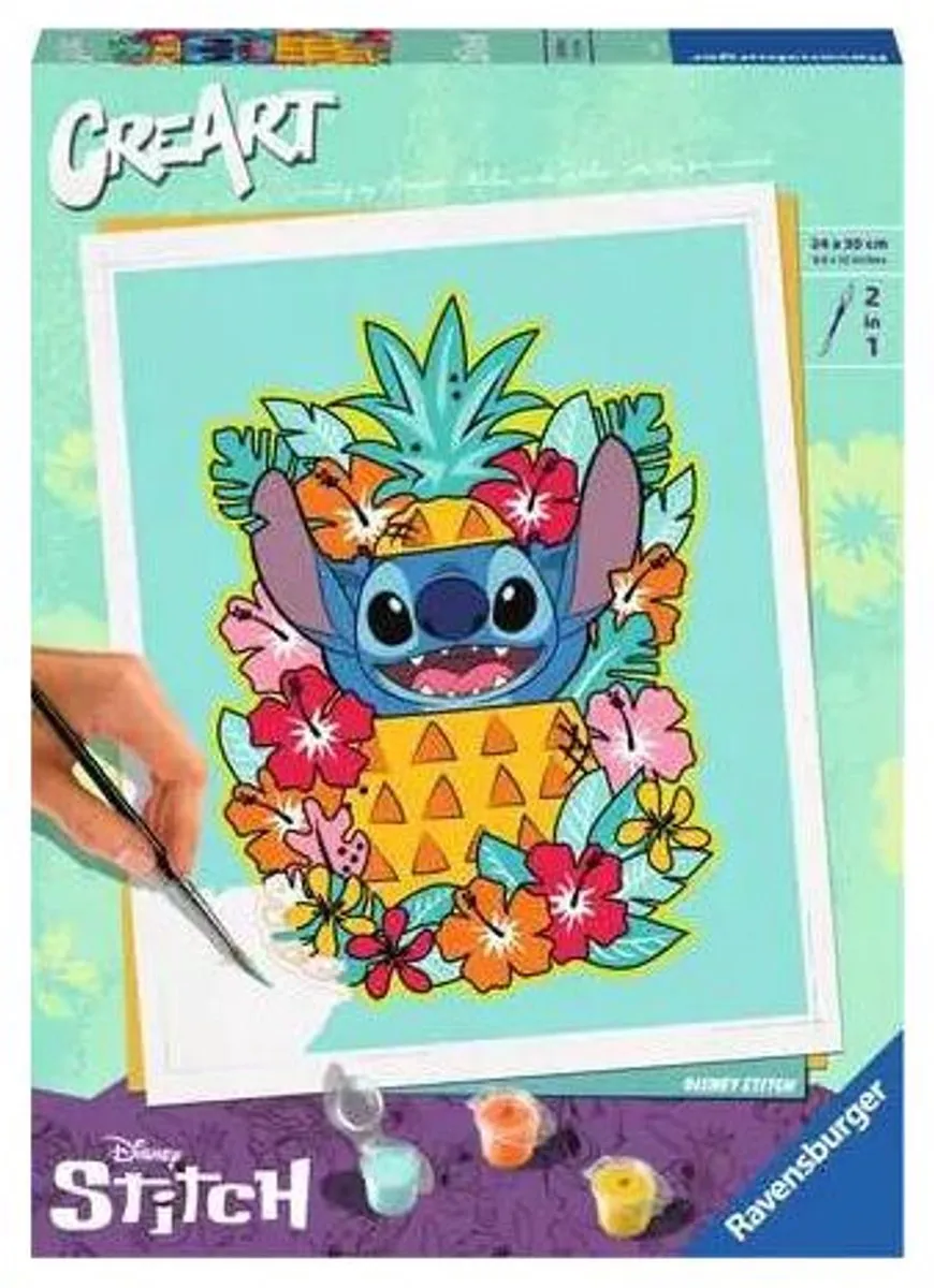 Ravensburger CreArt Disney Stitch Schilderen op nummer - Multicolor - 15 Kleuren