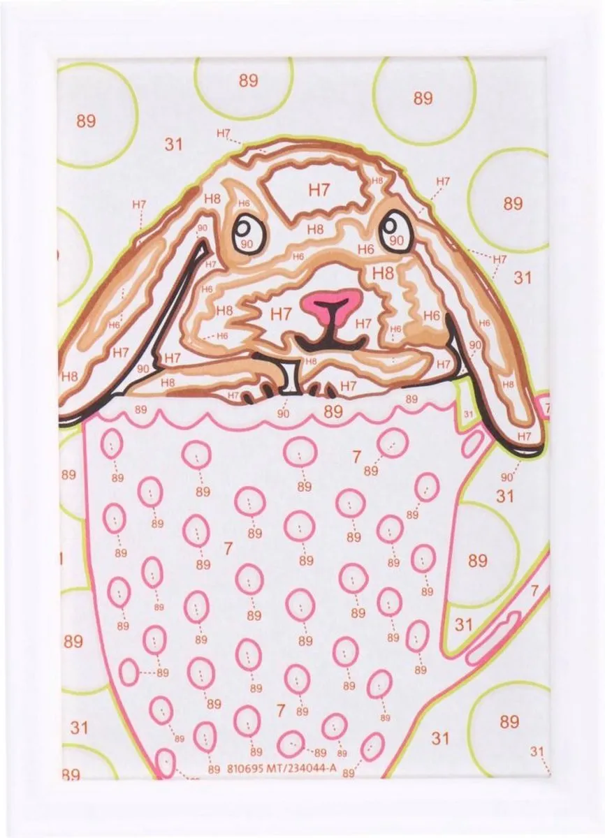 Ravensburger CreArt Bunny Cup Schilderen op nummer - Multicolor - 15 Kleuren - afbeelding 6 van 6
