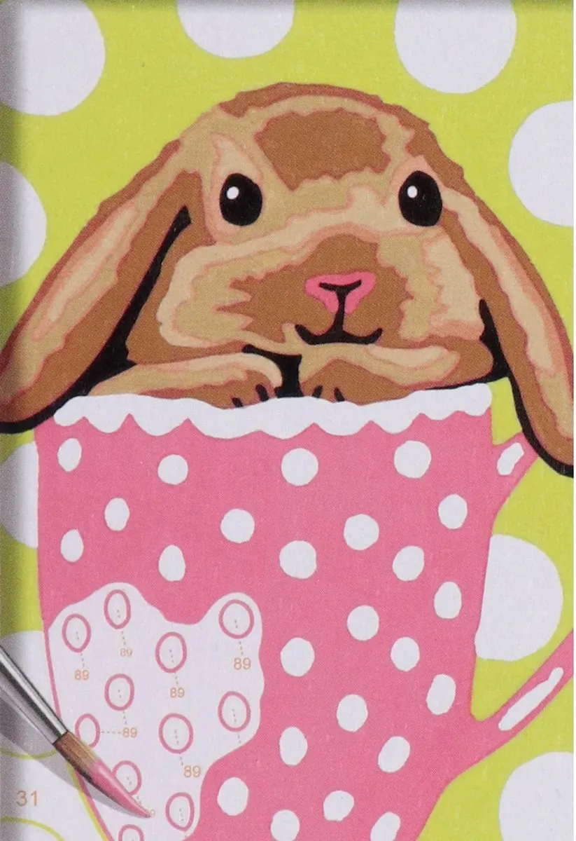 Ravensburger CreArt Bunny Cup Schilderen op nummer - Multicolor - 15 Kleuren