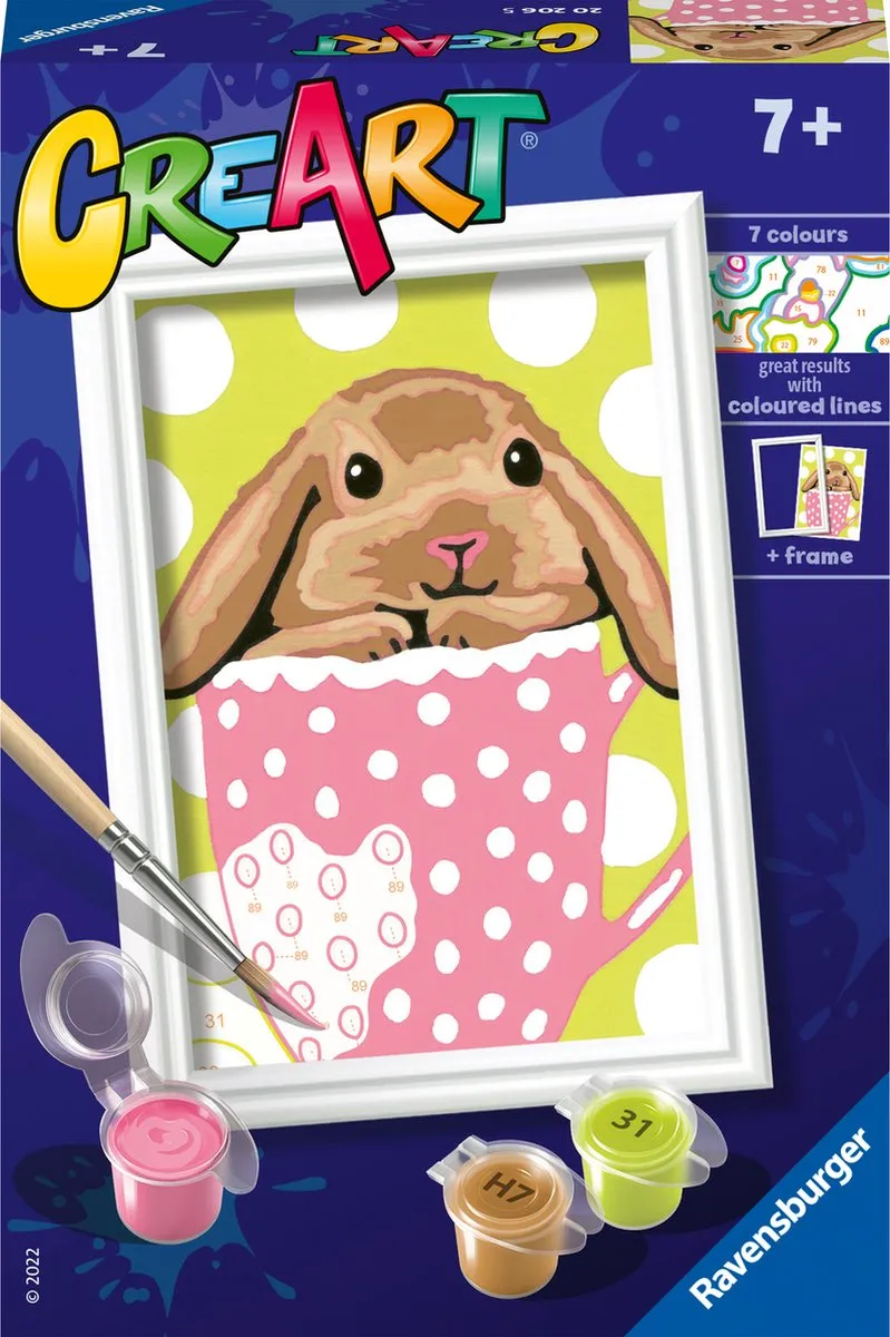 Ravensburger CreArt Bunny Cup Schilderen op nummer