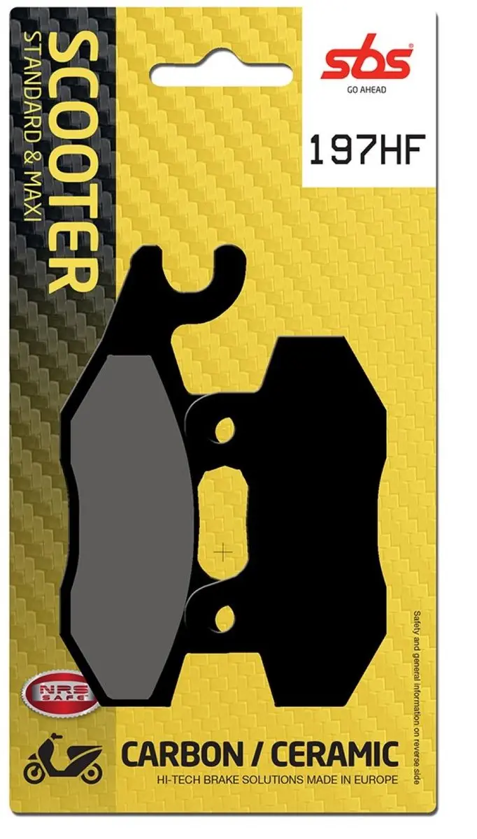 Plaquette de frein SBS pour Moto Aprilia 50 SX 2007 à 2015 197HF Neuf