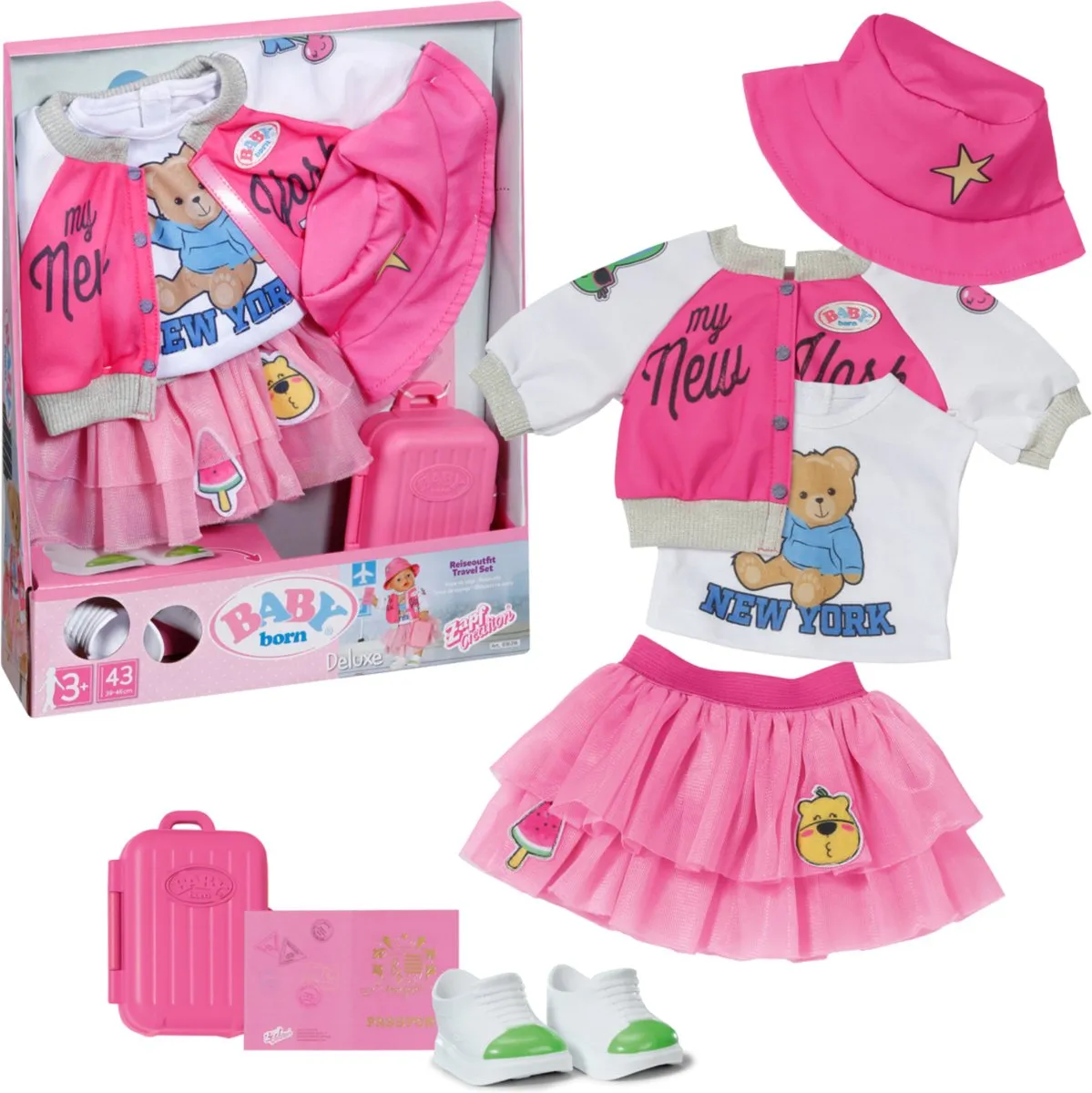 Baby Born Deluxe Poppenkleding 43cm Rose