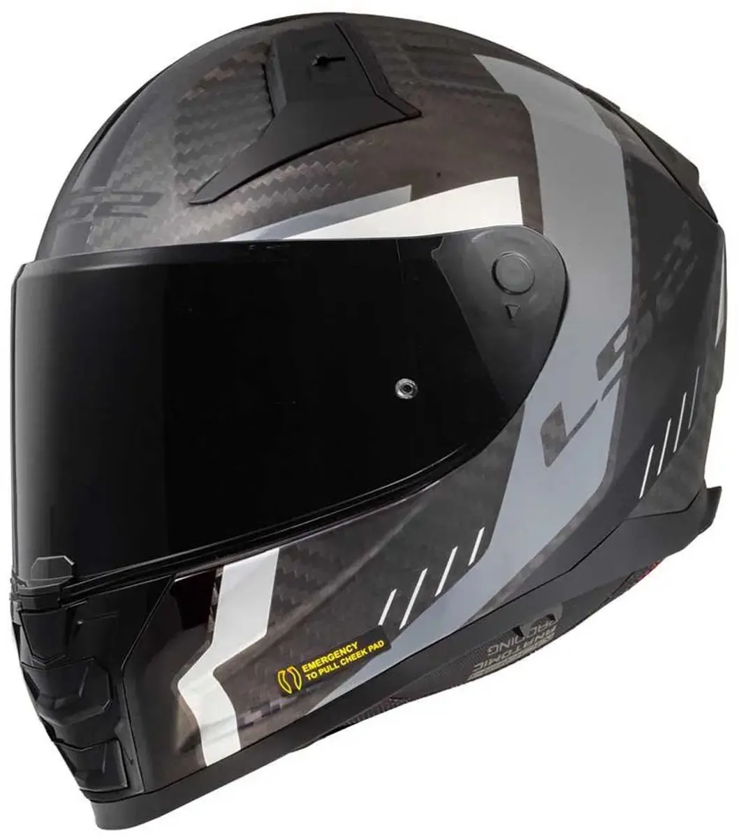 LS2 FF811 Vector II Carbon Grid Mat Helm - Maat M - Zwart