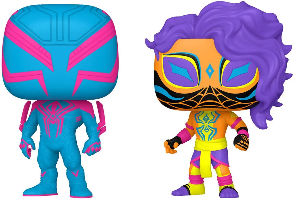 Funko Pop! Spider-Man 2099 & Spider-Man India Blacklight Exclusief - Multicolor