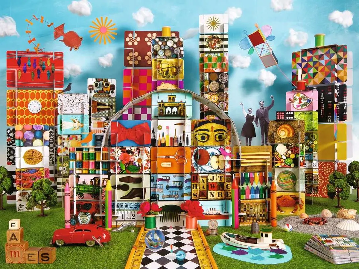 Ravensburger Eames House of Cards Legpuzzel 1500 Stuks - Multicolor
