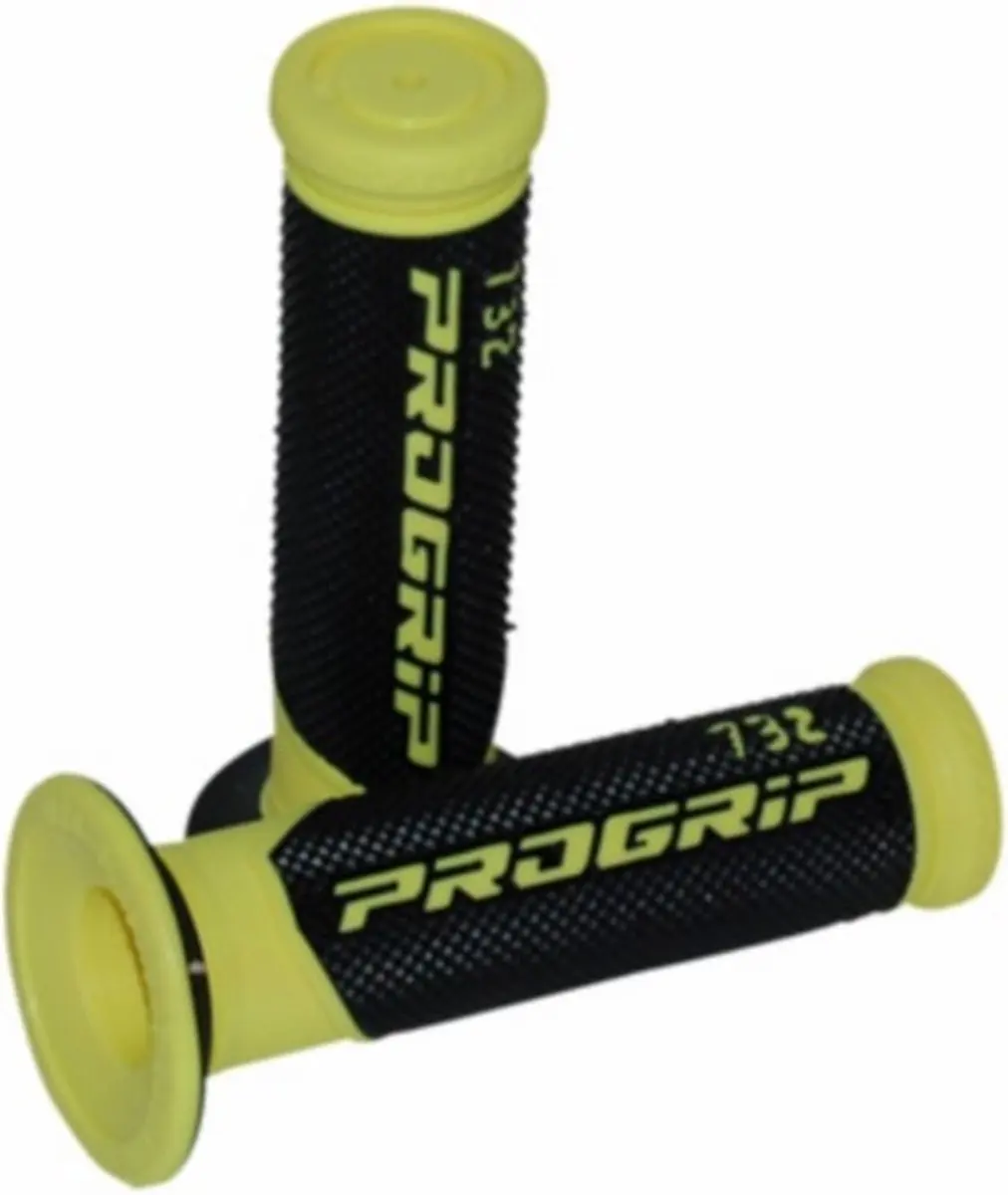 Handvatset scooter zwart/geel progrip 732