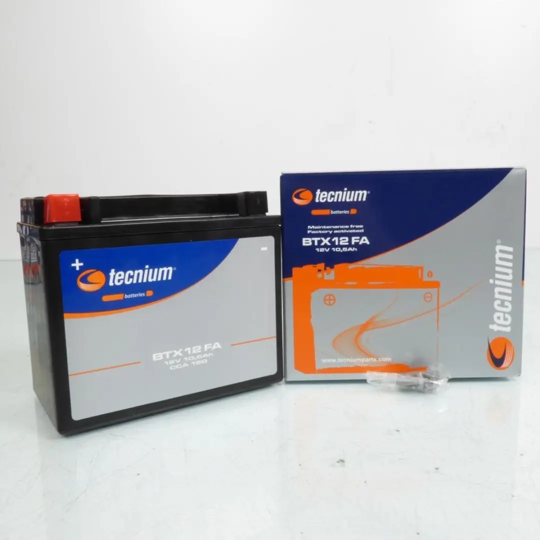 Sla Tecnium-accu voor Piaggio 300 Vespa GTS Super IE 2008 tot 2017 YTX12 / 12V 1