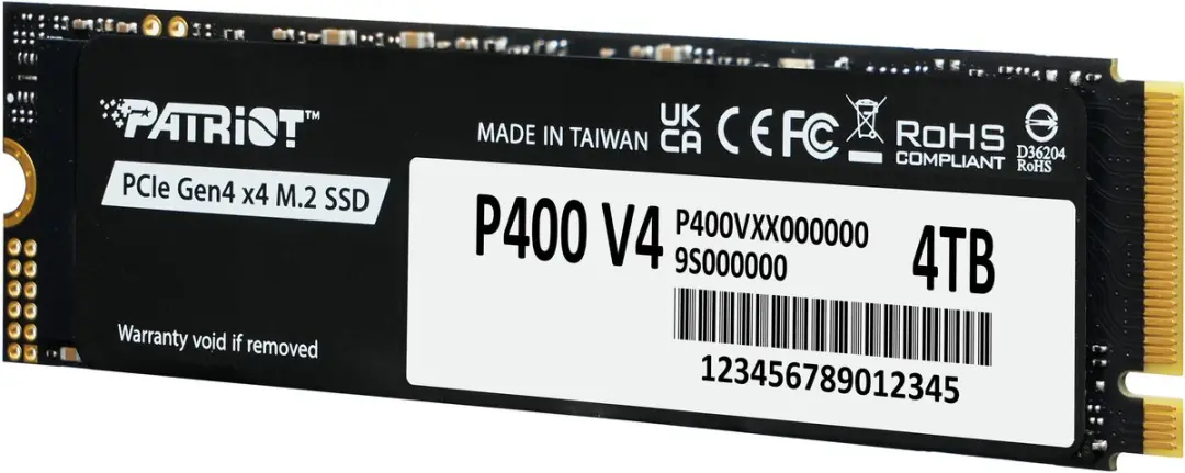 Patriot P400 Serie P400VP4TBM28H SSD - 4TB - NVMe