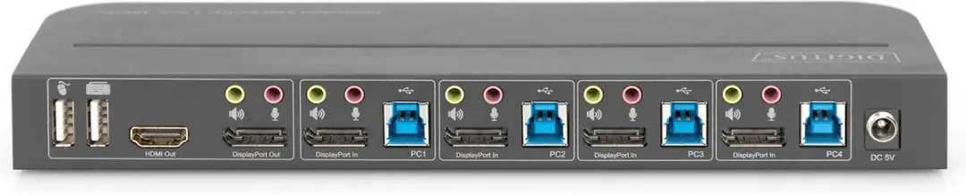 Digitus DS-12890 KVM-extender 4 poorten DisplayPort/HDMI - 4K