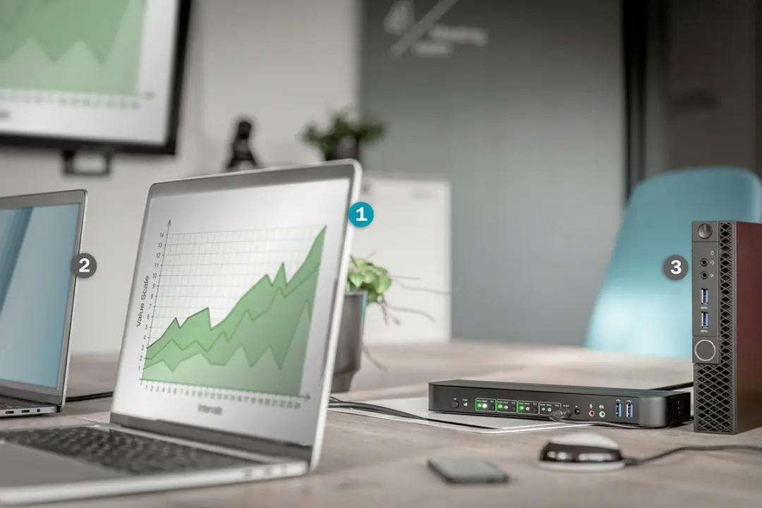 Digitus DS-12890 KVM-extender 4 poorten DisplayPort/HDMI - 4K