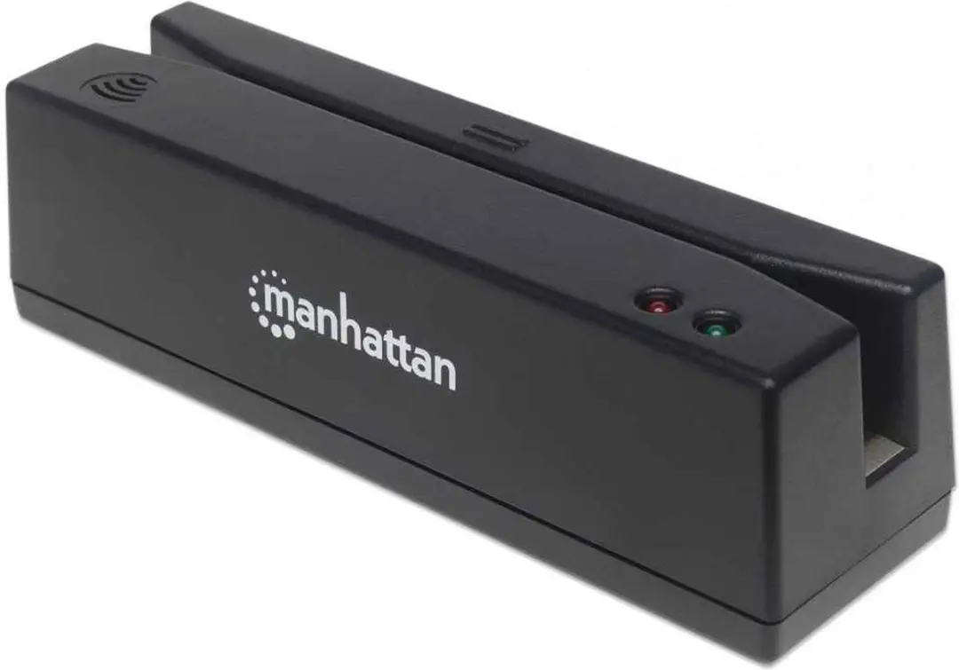 Manhattan 460255 magnetische kaart-lezer Zwart USB
