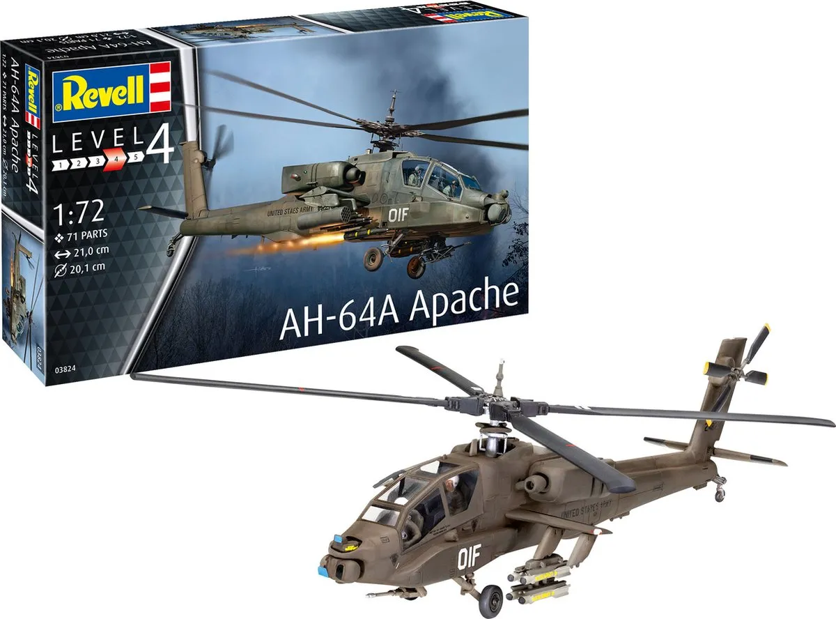Revell 03824 AH-64A Apache Heli Modelbouwpakket