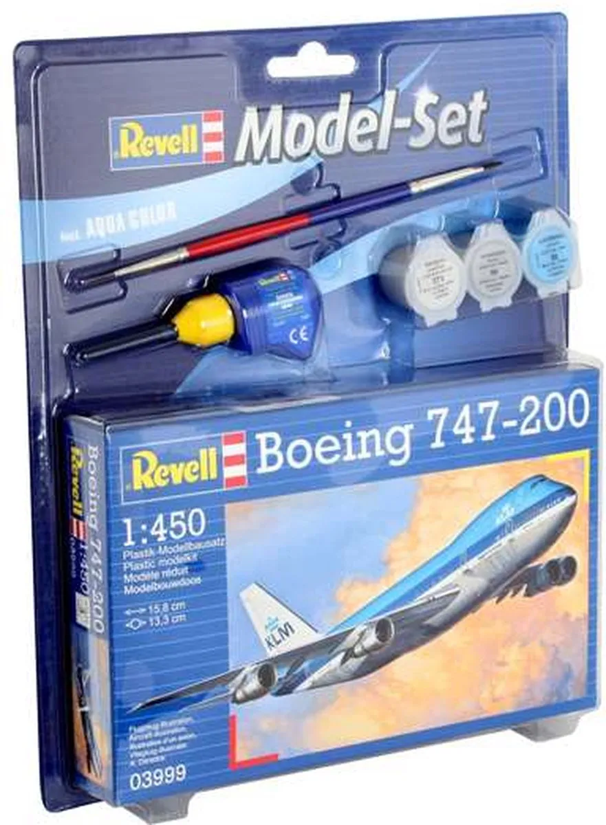 Revell Boeing 747-200 Jumbo Jet 1:450 Modelbouwpakket - 22 Onderdelen