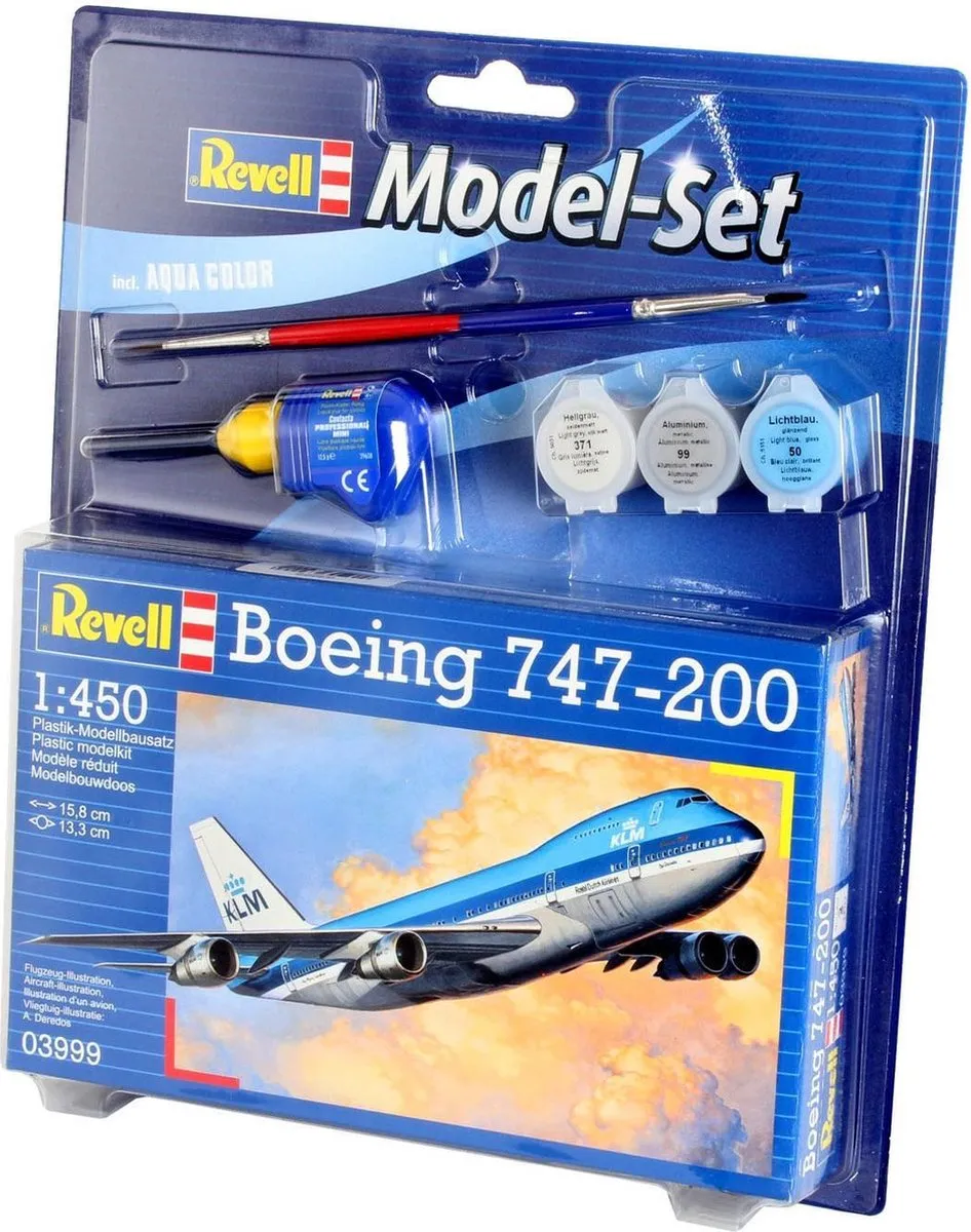 Revell Boeing 747-200 Jumbo Jet 1:450 Modelbouwpakket - 22 Onderdelen