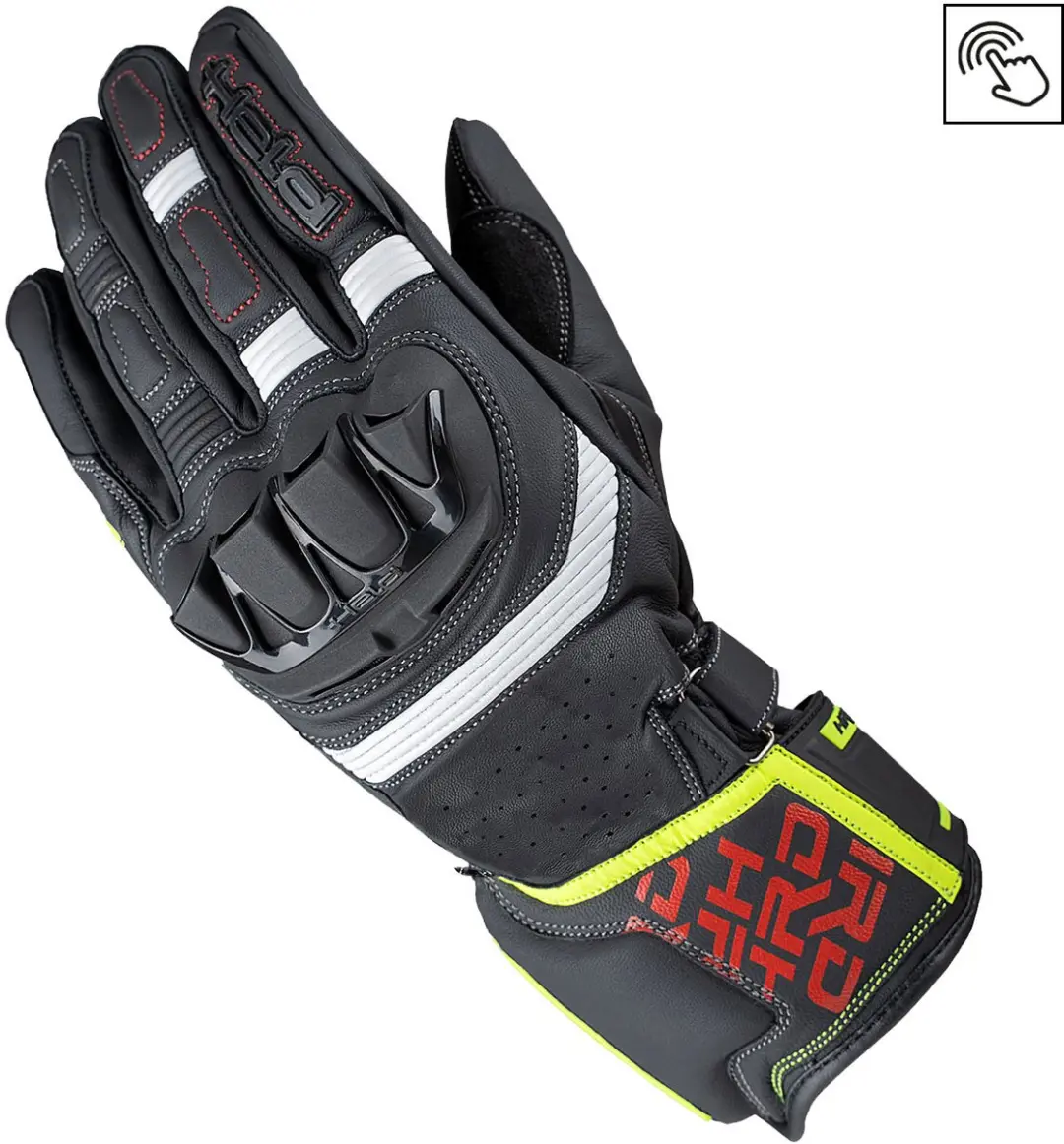 HELD Revel 3.0 Motorhandschoenen Zwart-Wit-Rood maat 11