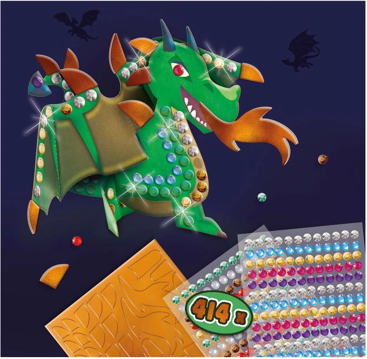 SES Creative Metalen Draken Knutselset - 2 Stuks - Meerkleurig