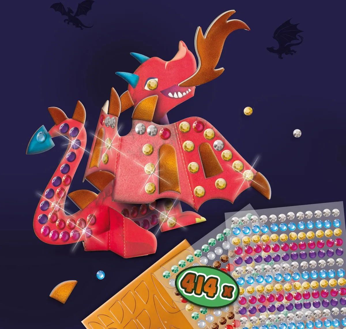 SES Creative Metalen Draken Knutselset - 2 Stuks - Meerkleurig