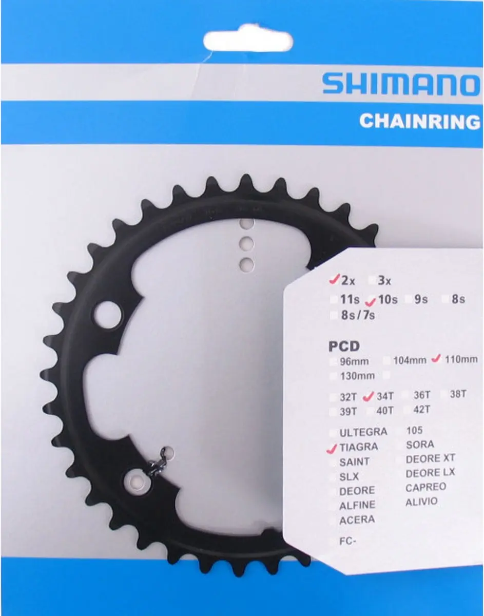 Shimano Tiagra FC-4700 Kettingblad 2x10-speed - 110mm - Zwart