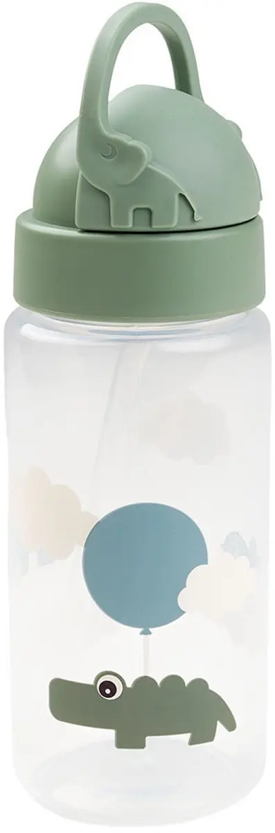 Done by Deer drinkfles Happy Clouds green