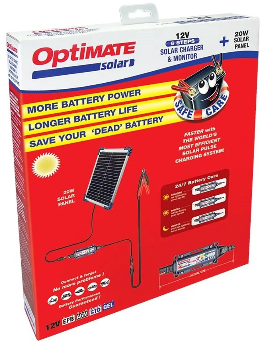 Optimate Solar DUO 20W Zonnelader - 12V