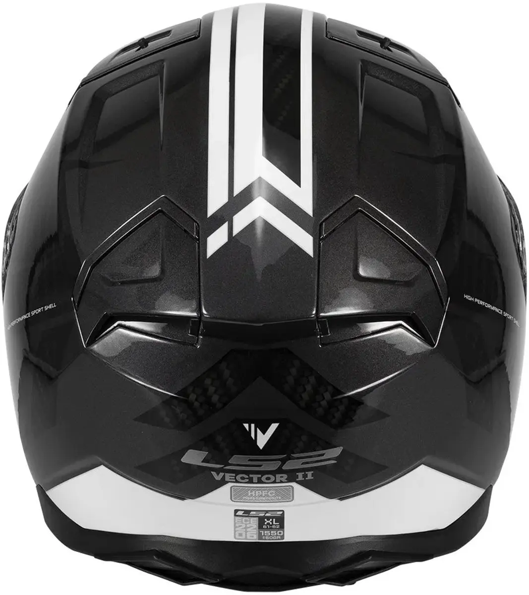 LS2 Ff811 Vector II Integraalhelm - XXS - Zwart/Wit